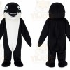 Black Killer Whale Mascot Costume Adult Cartoon Character
