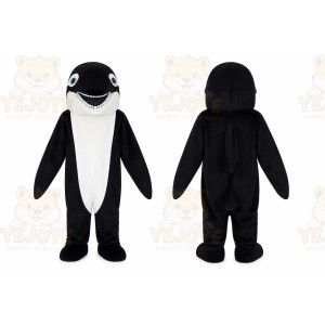 Black Killer Whale Mascot Costume Adult Cartoon Character