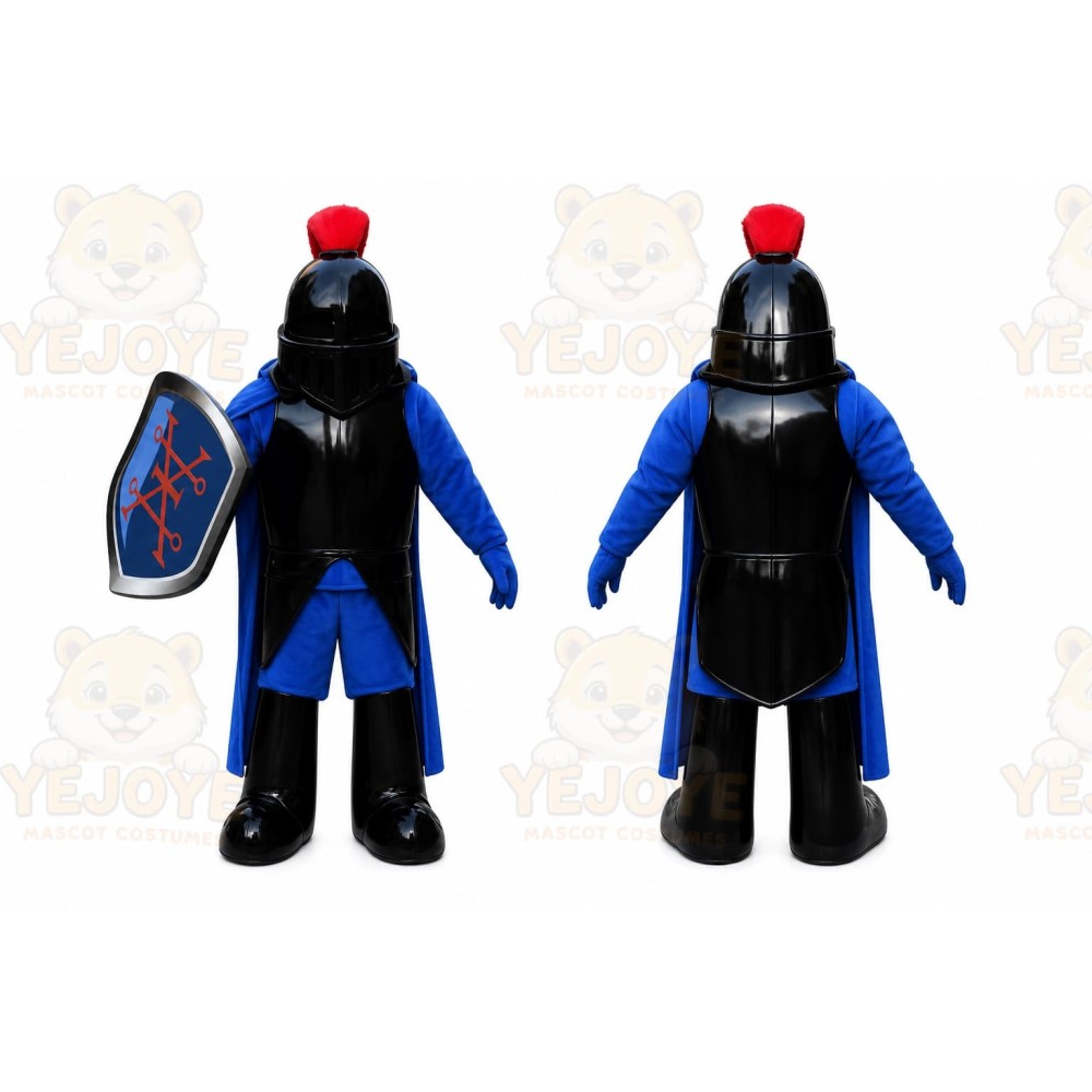 Black Knight Mascot Costume Spartan Trojan Costume