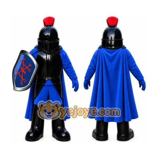 Black Knight Mascot Costume Spartan Trojan Costume