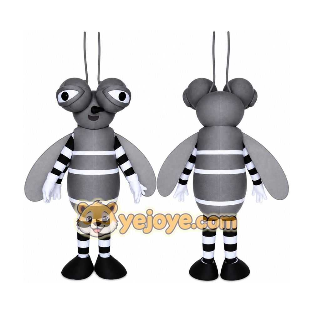 Black Mosquito Mascot Costume Black Mosquito Mascot Costume