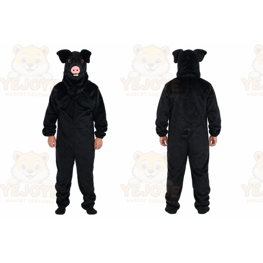 Black Pig Mascot Costume