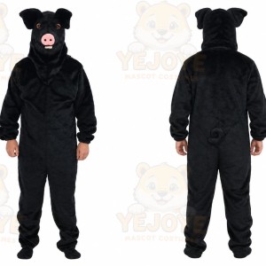 Black Pig Mascot Costume