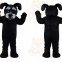 Black Scottish Dog Mascot Costume Cartoon Character