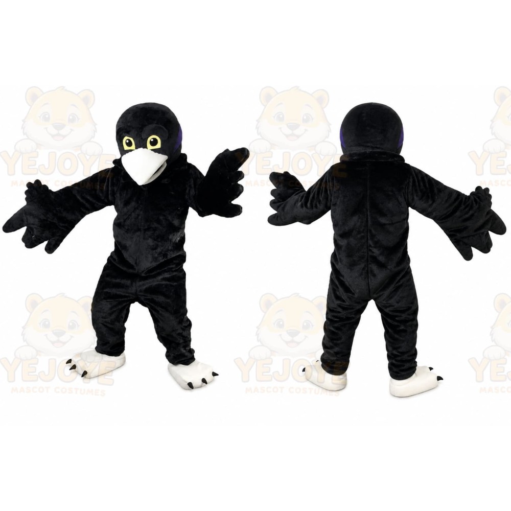 Black Short-Haired Eagle Mascot Costume for Adult