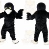 Black Short-Haired Eagle Mascot Costume for Adult