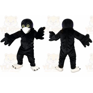 Black Short-Haired Eagle Mascot Costume for Adult