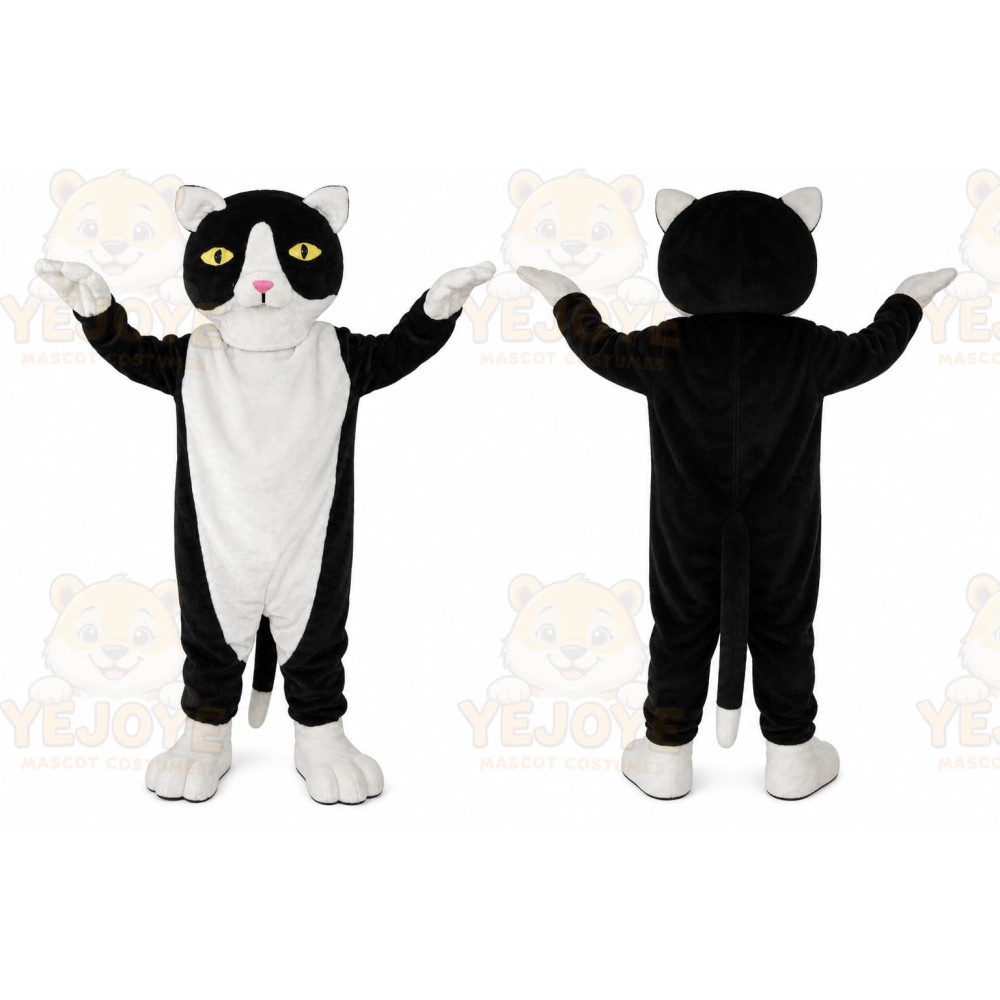 Black White Cat Mascot Costume