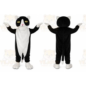 Black White Cat Mascot Costume
