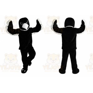 Black White Eagle Mascot Costume for Adult