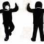 Black White Eagle Mascot Costume for Adult