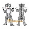 Black White Tiger Mascot Costume Black White Tiger Mascot Costume