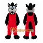 Black Wolf Coyote Mascot Costume Cartoon Character