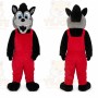 Black Wolf Coyote Mascot Costume Cartoon Character