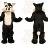 Black Wolf Mascot Costume