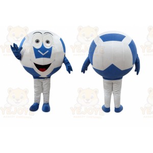 Blue And White Football Mascot Costume for Adult