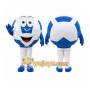Blue And White Football Mascot Costume for Adult