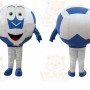 Blue And White Football Mascot Costume for Adult