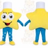 Blue Arms And Pants Yellow Star Mascot Costume