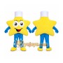 Blue Arms And Pants Yellow Star Mascot Costume