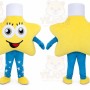Blue Arms And Pants Yellow Star Mascot Costume