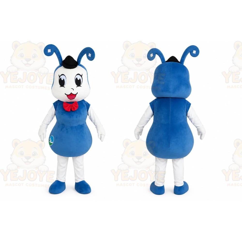 Blue Bee Mascot Costume