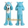 Blue Big Mouth Wolf Mascot Costume for Adult