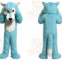 Blue Big Mouth Wolf Mascot Costume for Adult