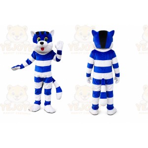 Blue Cat Cartoon Mascot Costume