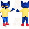 Blue Cat Mascot Costume