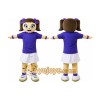 Blue Coat Girl Mascot Costume Blue Coat Girl Mascot Costume