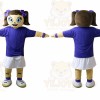 Blue Coat Girl Mascot Costume