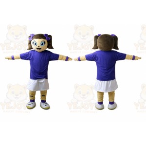 Blue Coat Girl Mascot Costume