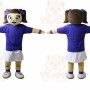 Blue Coat Girl Mascot Costume