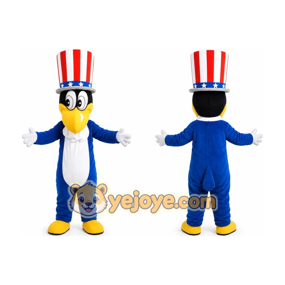 Blue Crow Mascot Costumes Mr Crow Cartoon