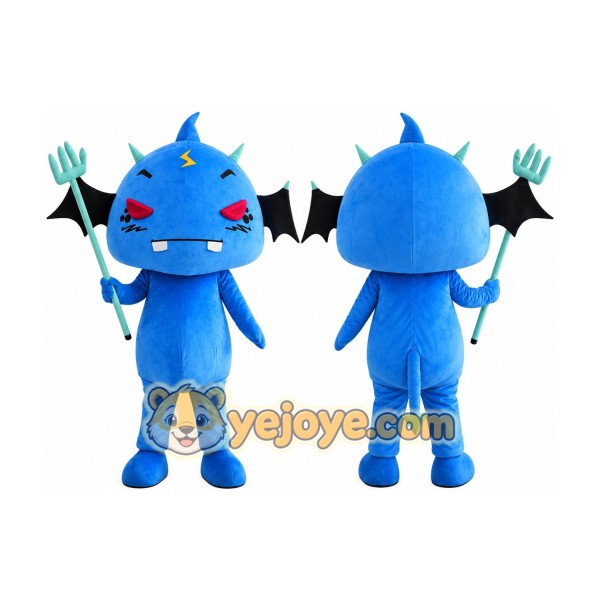 Blue Demon Mascot Costume
