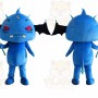 Blue Demon Mascot Costume