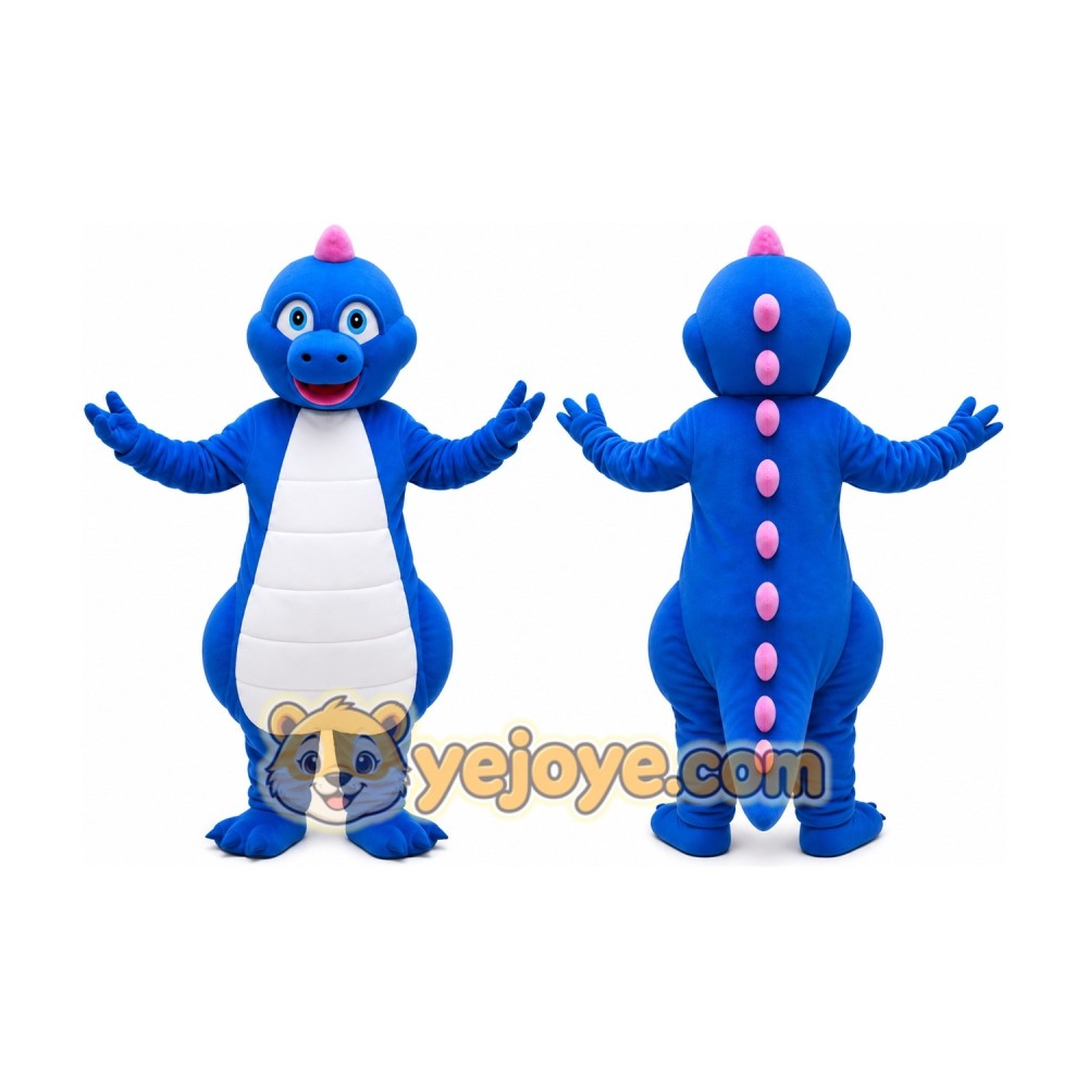 Blue Dinosaur Mascot Costume Blue Dinosaur Mascot Costume