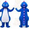 Blue Dinosaur Mascot Costume