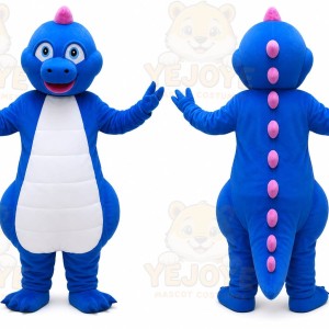 Blue Dinosaur Mascot Costume
