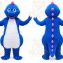 Blue Dinosaur Mascot Costume