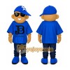 Blue Dj Boy Mascot Costume Adult Cartoon Character Blue Dj Boy Mascot Costume Adult Cartoon Character