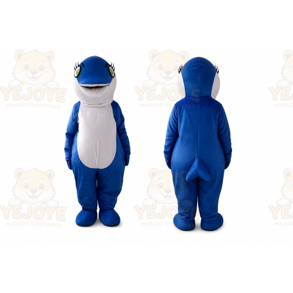 Blue Dolphin Mascot Costume