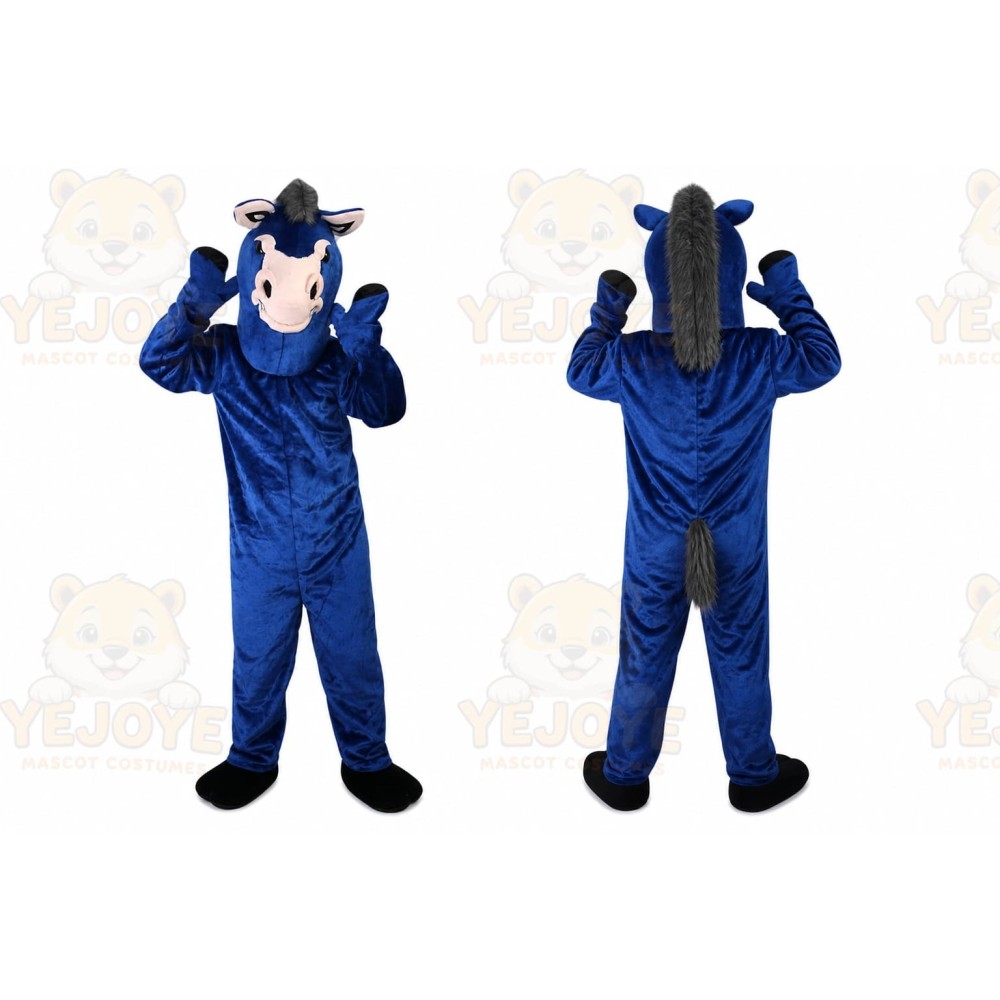 Blue Donkey Mascot Costume for Adult