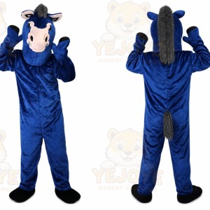 Blue Donkey Mascot Costume for Adult