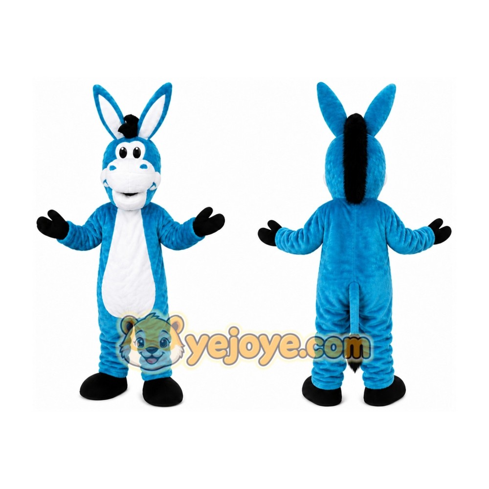 Blue Donkey Mascot Costume Blue Donkey Mascot Costume