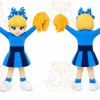 Blue Dress Cutie Cheer Leader Girl Mascot Costume