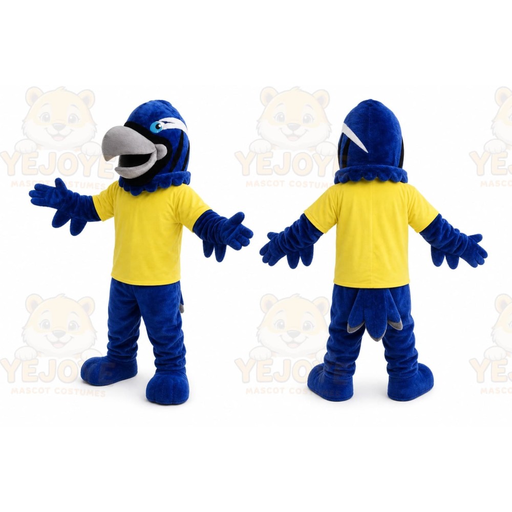 Blue Eagle Mascot Hawk _ Falcon Mascot Costume