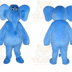 Blue Elephant Costume Cosplay Outfits Cartoon Mascot Costume