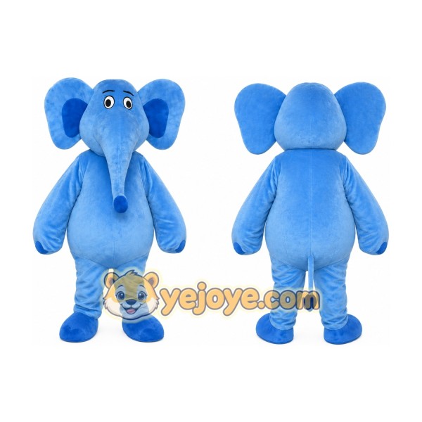 Blue Elephant Costume Cosplay Outfits Cartoon Mascot Costume